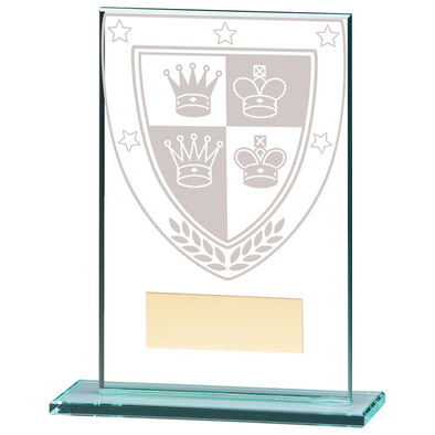 Millennium Chess Jade Glass Award 125mm