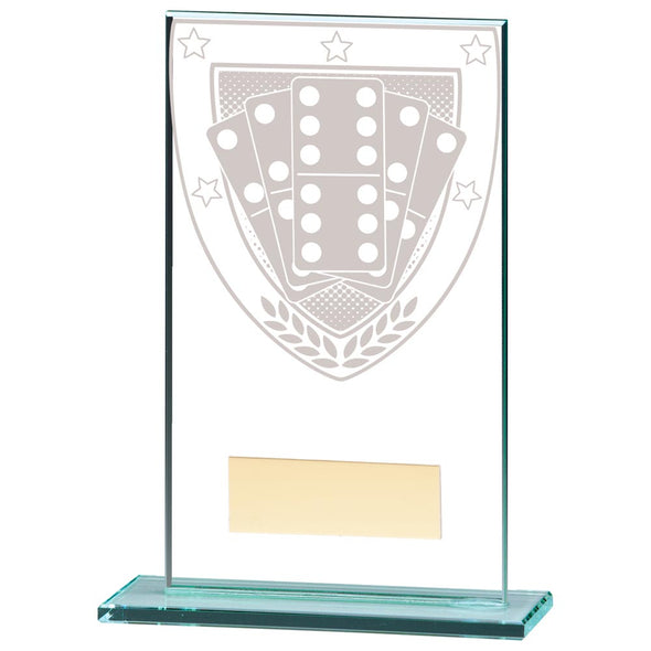 Millennium Dominoes Jade Glass Award 140mm