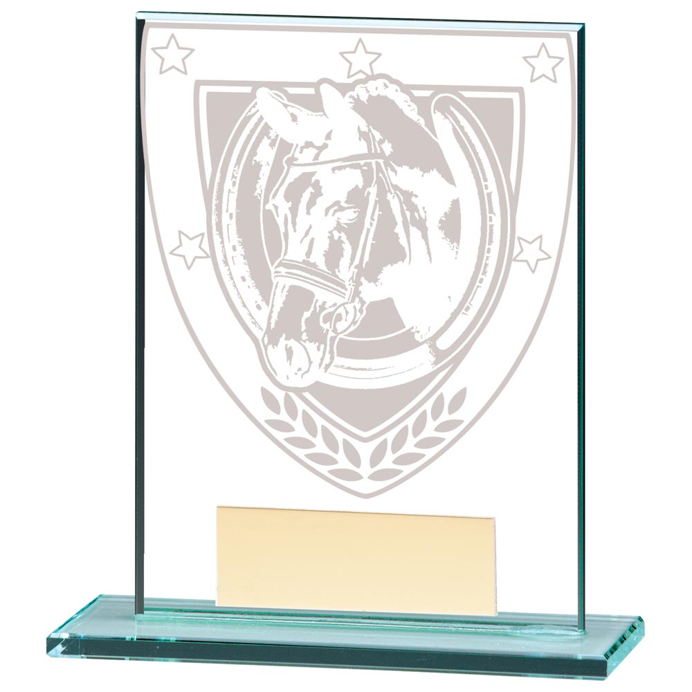 Millennium Equestrian Jade Glass Award 110mm