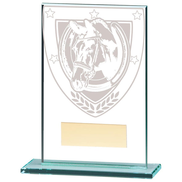 Millennium Equestrian Jade Glass Award 125mm
