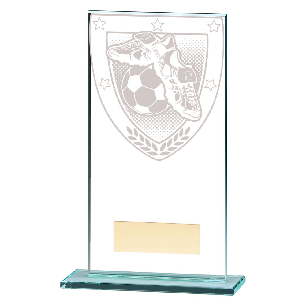 Millennium Football Boot & Ball Jade Glass Award