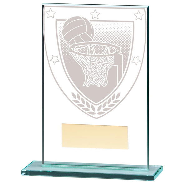 Millennium Netball Jade Glass Award 125mm