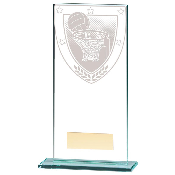 Millennium Netball Jade Glass Award 180mm