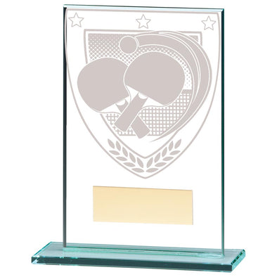 Millennium Table Tennis Jade Glass Award 125mm