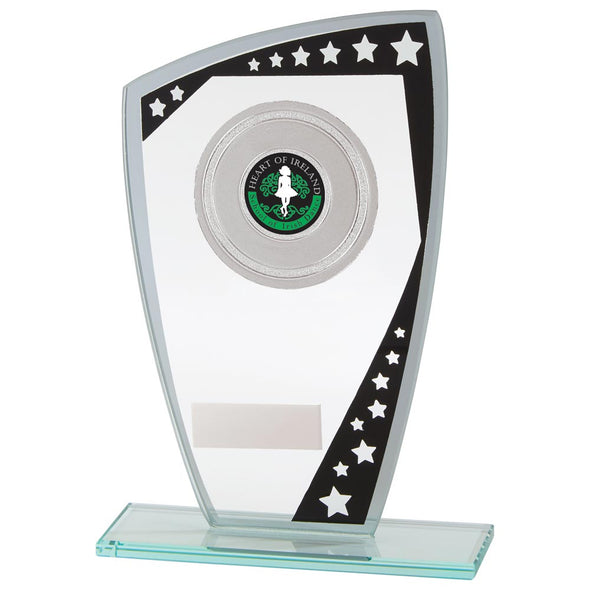 Cosmic Multisport Glass Award Black & Silver 210mm