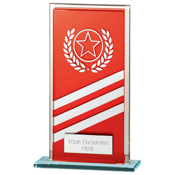 Talisman Mirror Glass Award (Red/Silver)