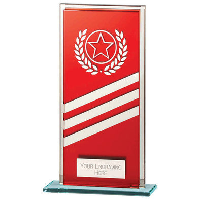 Talisman Mirror Glass Award Red/Silver 180mm