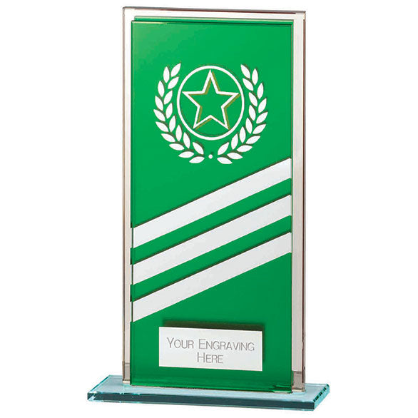 Talisman Mirror Glass Award (Green/Silver)