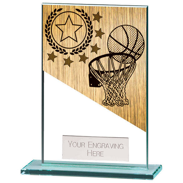 Mustang Basketball Jade Glass Award