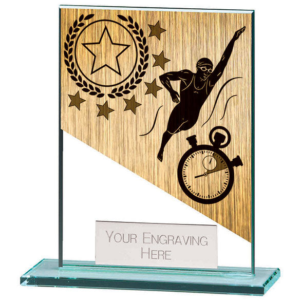 Mustang Swimming Jade Glass Award