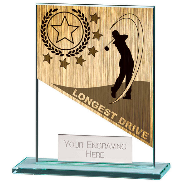 Mustang Longest Drive Glass Golf Award