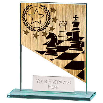 Mustang Chess Jade Glass Award 110mm