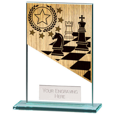 Mustang Chess Jade Glass Award 125mm
