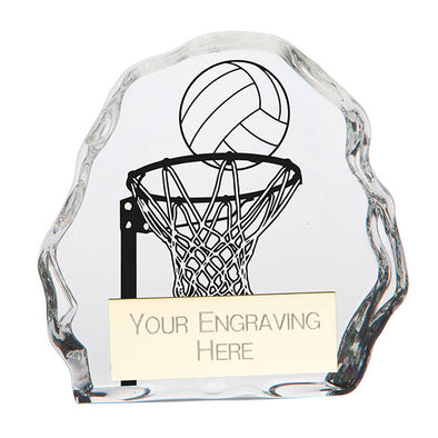 Mystique Netball Glass Award 90mm