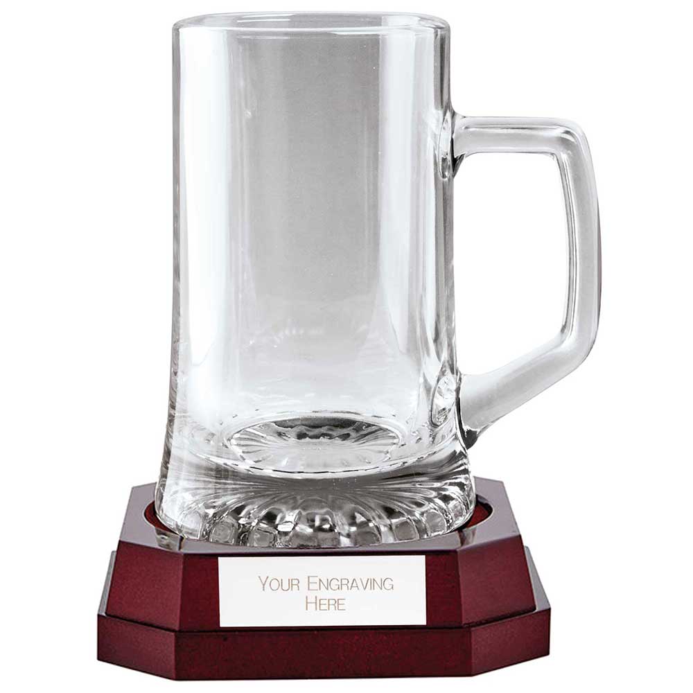 St Aiden Glass Pint Tankard & Personalised Base Award