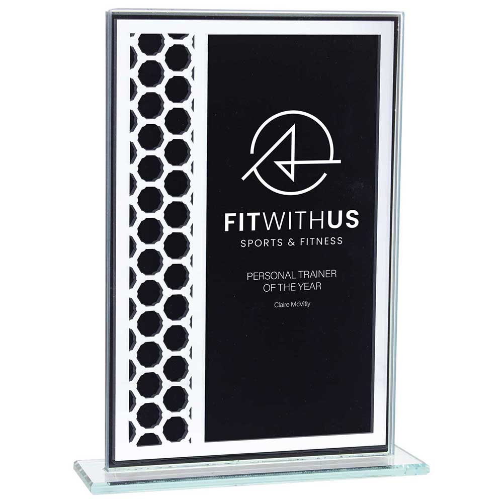 Titanium Mirrored Glass Award Black