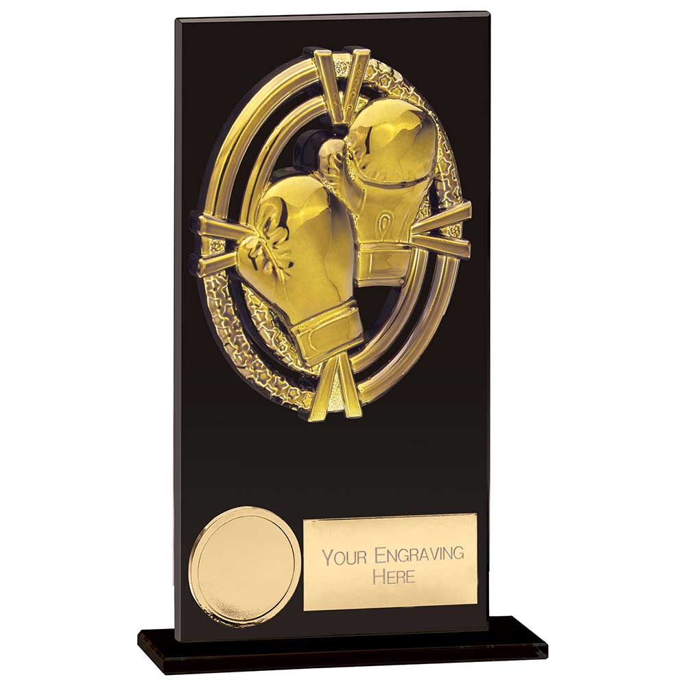 Maverick Fusion Boxing Black Glass Plaque Award