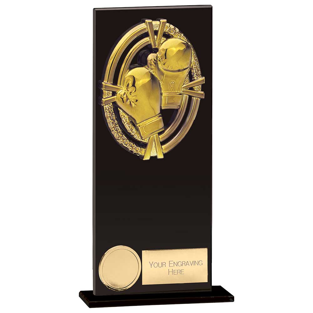 Maverick Fusion Boxing Black Glass Plaque Award