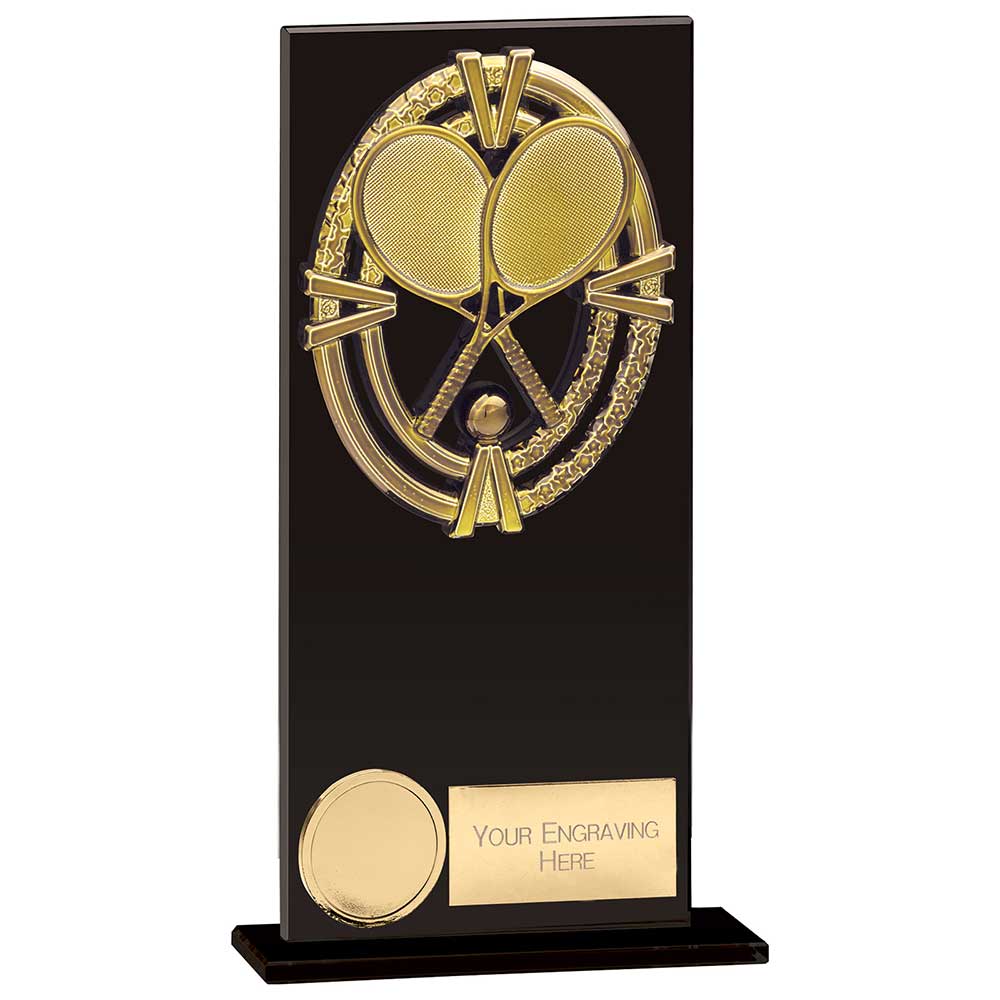 Maverick Fusion Tennis Black Glass Plaque Award