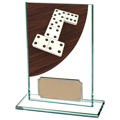 Colour Curve Dominoes Jade Glass Award 125mm