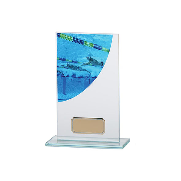 Colour Curve Swimming Jade Glass Award 160mm