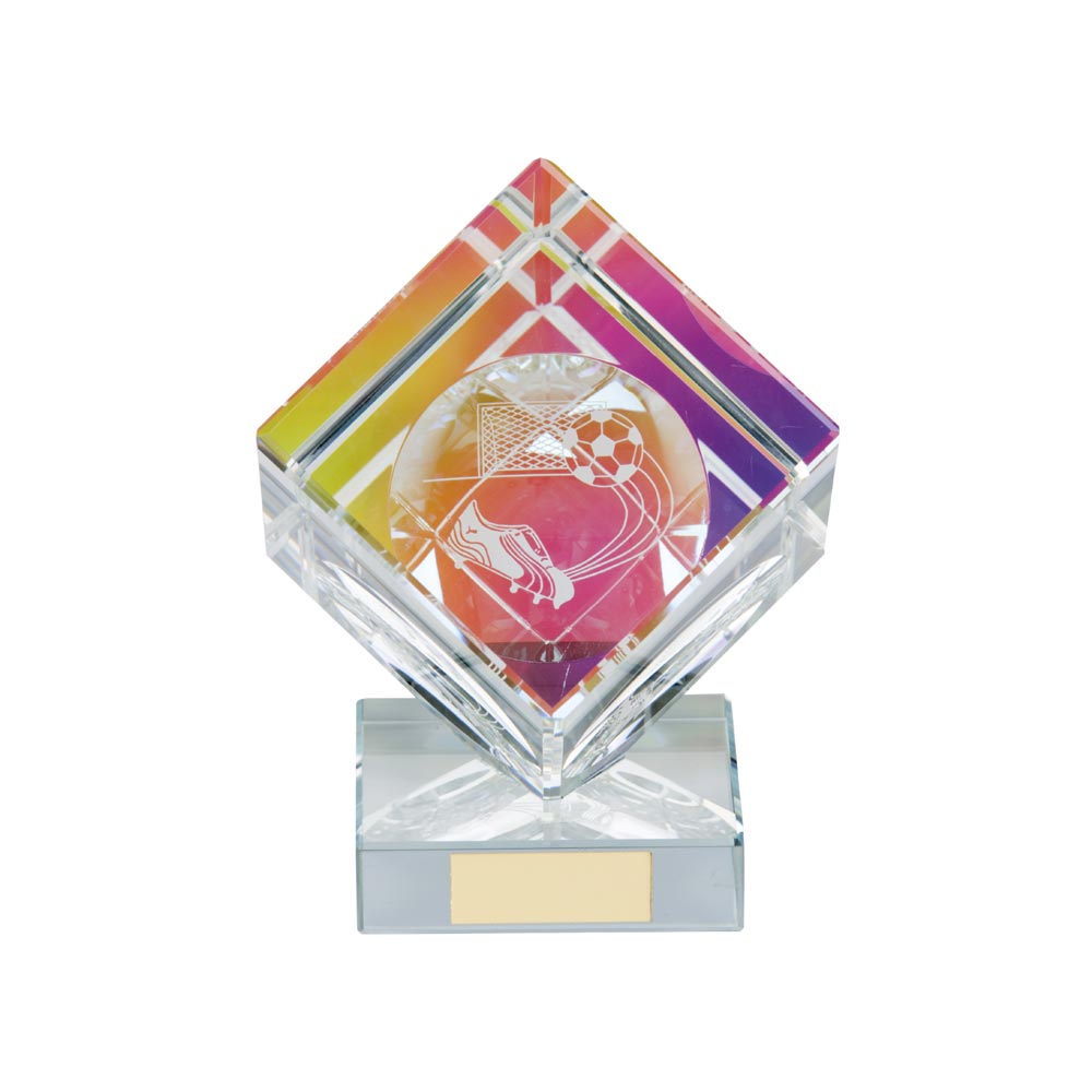 Victorious Football Crystal Cube Award 105mm