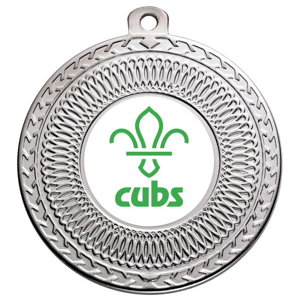 Cubs Silver Swirl 50mm Medal