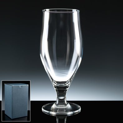 18oz Cervoise Stemmed Beer Glass, Blue Box (available with engraving)