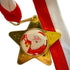 Father Christmas Medal 50mm - With Red/White Ribbon