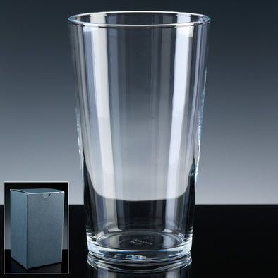 1pt Conical Beer Glass, Blue Box (available with engraving)