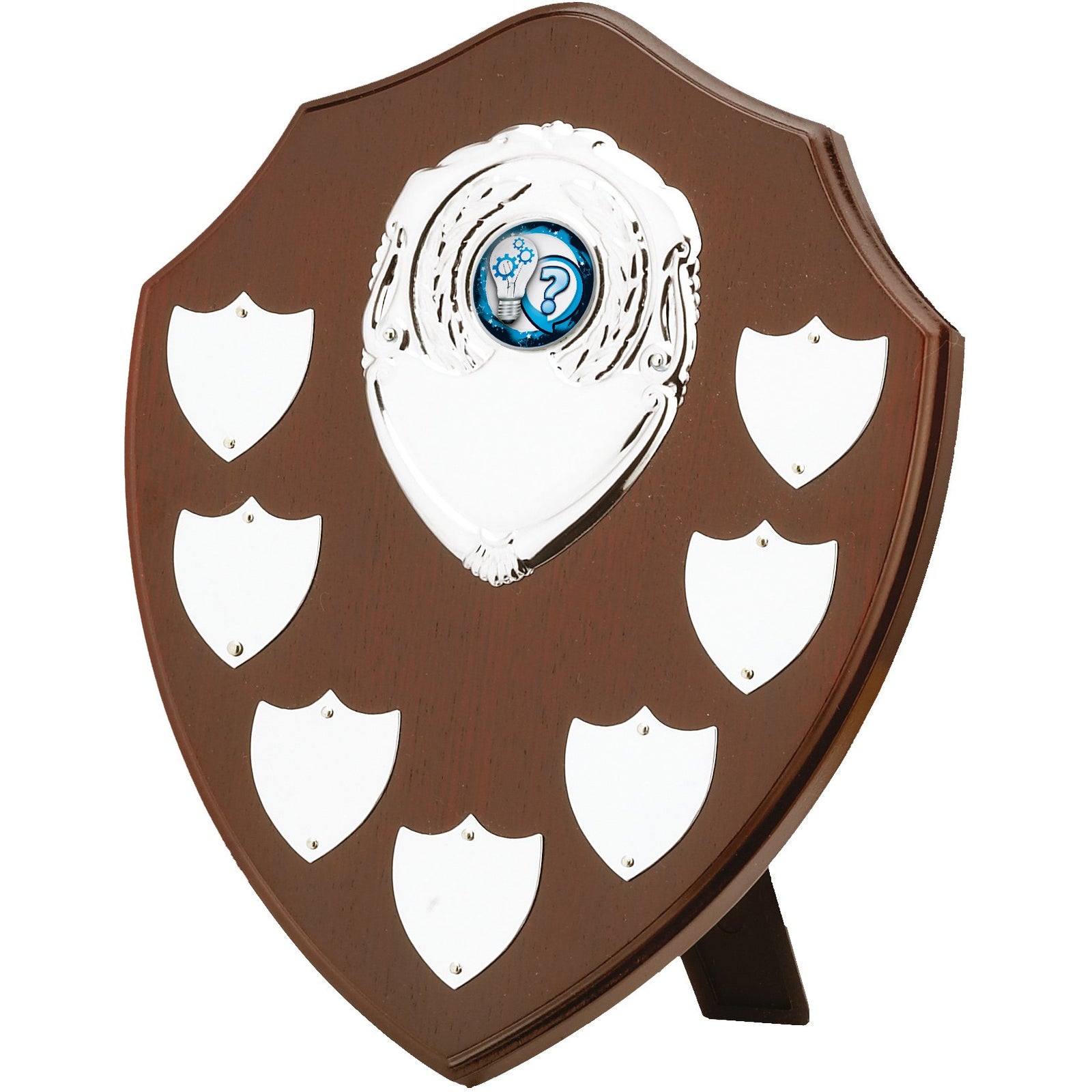 Mahogany Finish 7 Year Presentation Shield 20.5cm (8