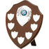 Mahogany Finish 7 Year Presentation Shield 20.5cm (8")