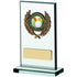 Rectangular Glass Plaque with Laurel Award