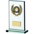 Rectangular Glass Plaque with Laurel Award
