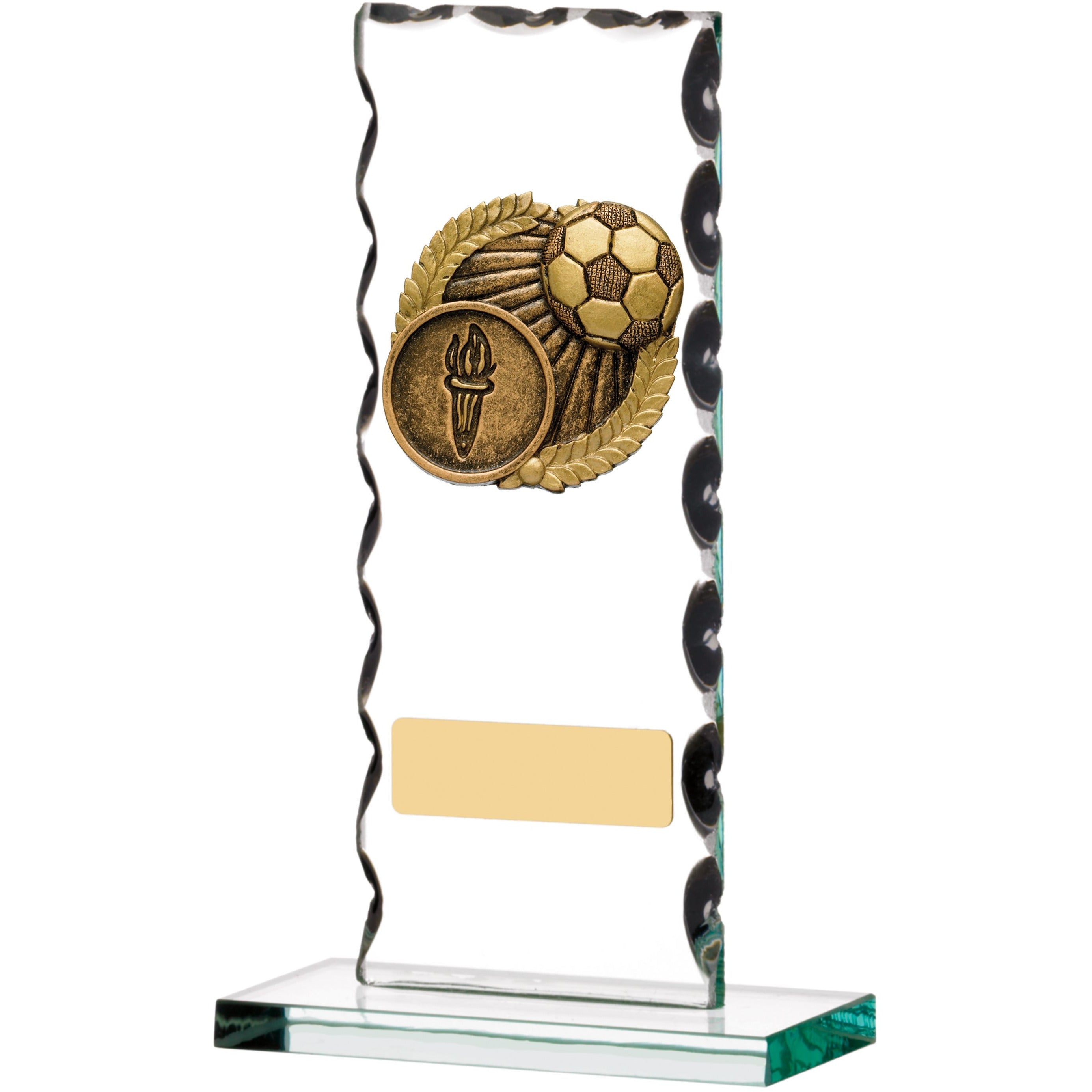 Football Glass Plaque Award