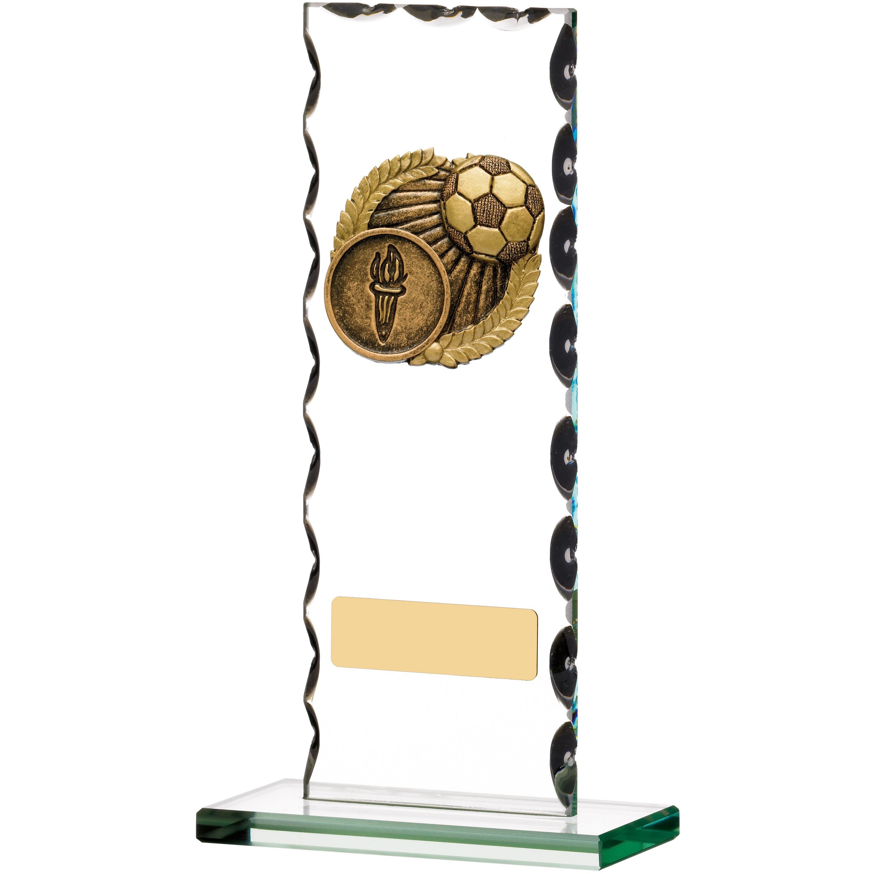 Football Glass Plaque Award