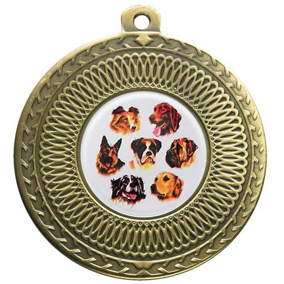 Dog Bronze Swirl 50mm Medal