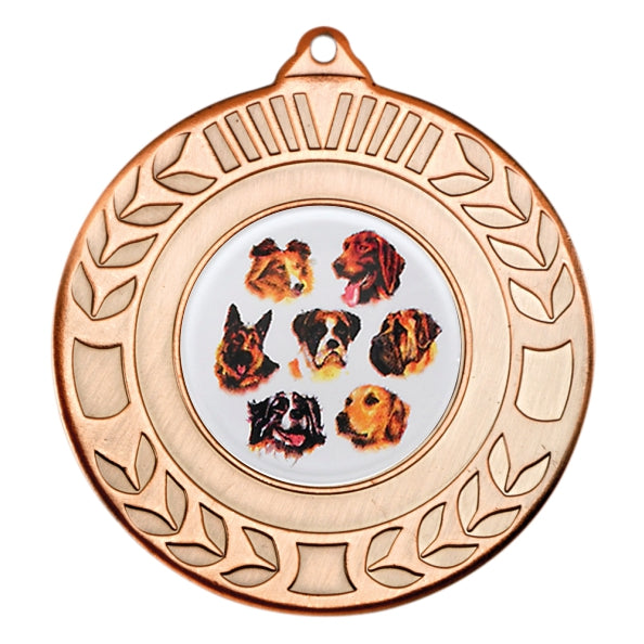 Dog Bronze Laurel 50mm Medal
