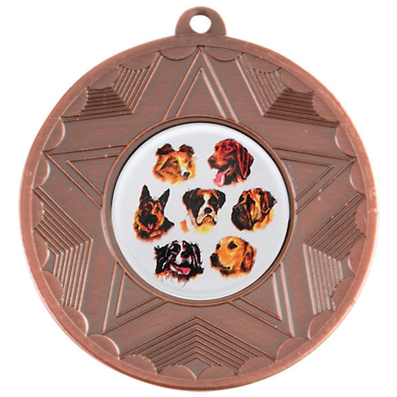 Dog Bronze Star 50mm Medal