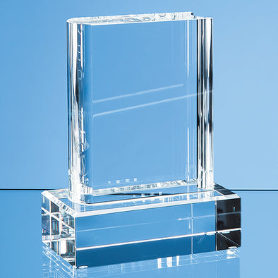 12.5cm Optical Crystal Book Award