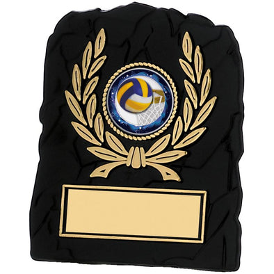 Black And Gold Budget Plastic Acrylic Plaque 10cm