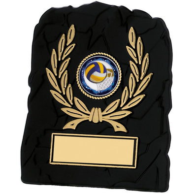 Black And Gold Budget Plastic Acrylic Plaque 11.5cm