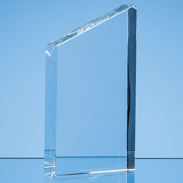 Optical Crystal Diagonal Slope Award (Subsurface Engraved)