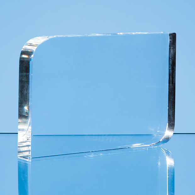 Optical Crystal Curved Rectangle Award