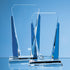 Clear & Sapphire Blue Optical Crystal Sentinel Award