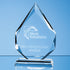 Clear Glass Facetted Diamond Peak Award