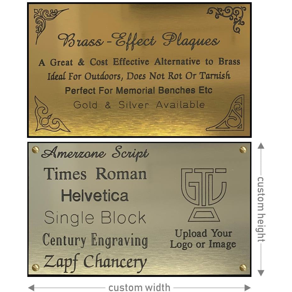 Metal-Effect Laminate Plaque (Suitable For Outdoor Use)