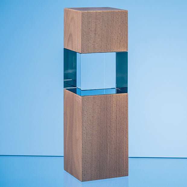 Wood & Crystal Square Column Award