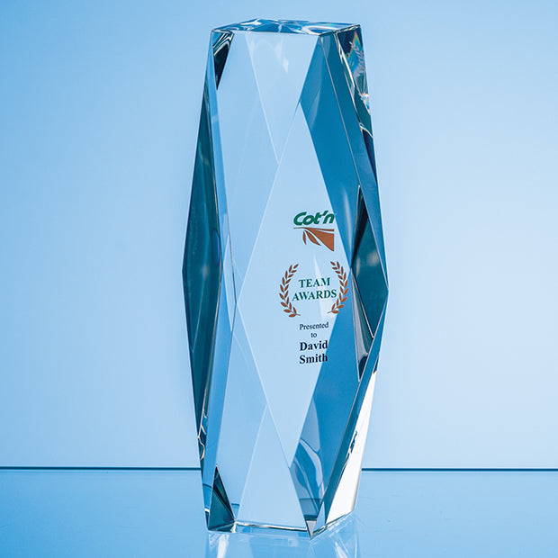 Engraved Crystal Genesis Column Award