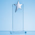 Crystal Mounted Rectangle with Silver Star Award